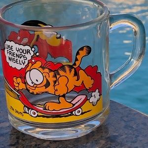 Garfield Vintage McDonalds Glass Mug 1978